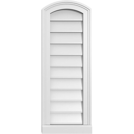 Ekena Millwork Arch Top Surface Mount PVC Gable Vent: Functional, w/ 2"W x 2"P Brickmould Sill Frame, 12"W x 32"H GVPAR12X3203SF